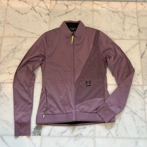 Purple underarmour zip up light jacket